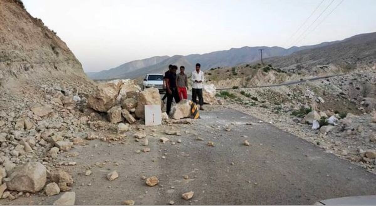 ریزش کوه در جاده کرج - چالوس + جزییات